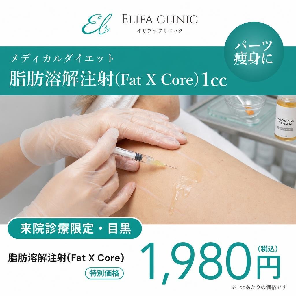 来院診療｜脂肪溶解注射 FatX Core 1cc【Elifa Clinic】