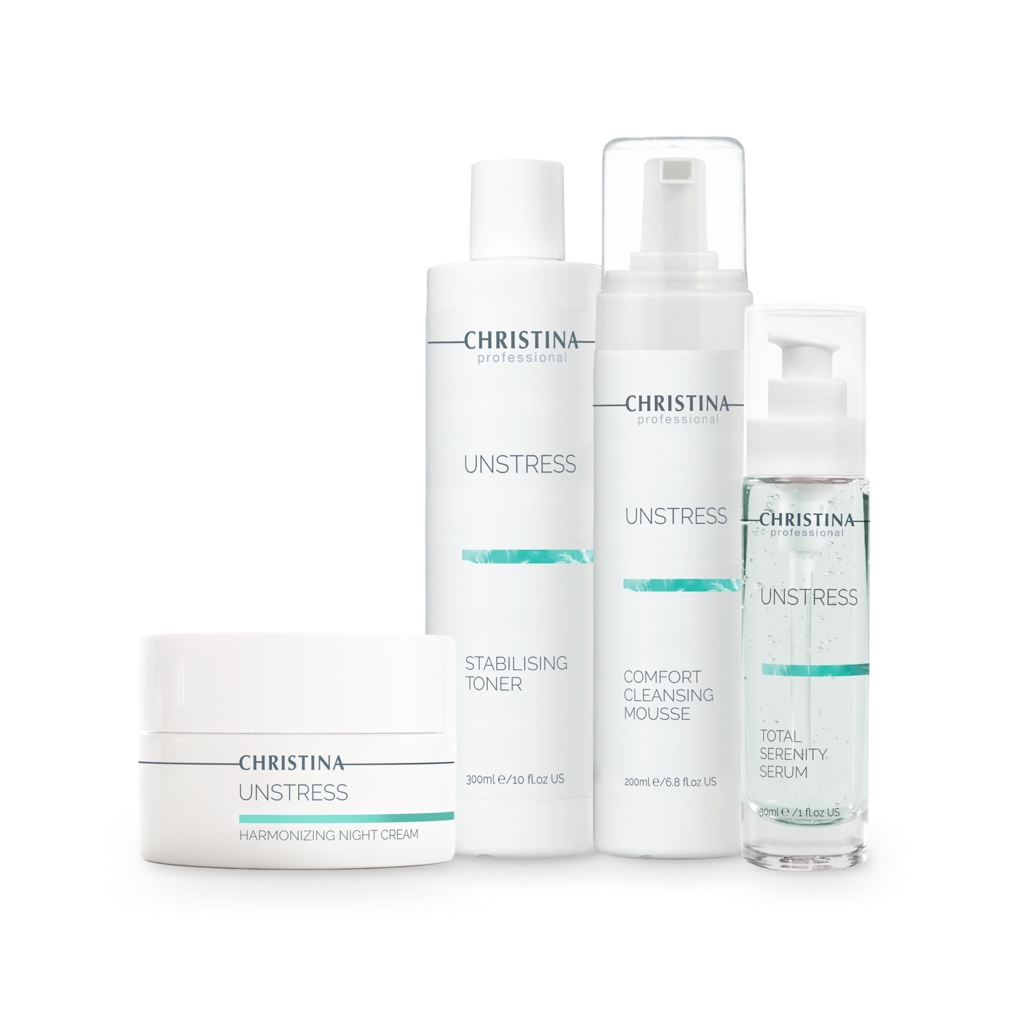 CHRISTINA UNSTRESS クレンジングミルクとトナーセット新品未使用 アンストレス・スターターセット(クレンジング・クリーム選べる