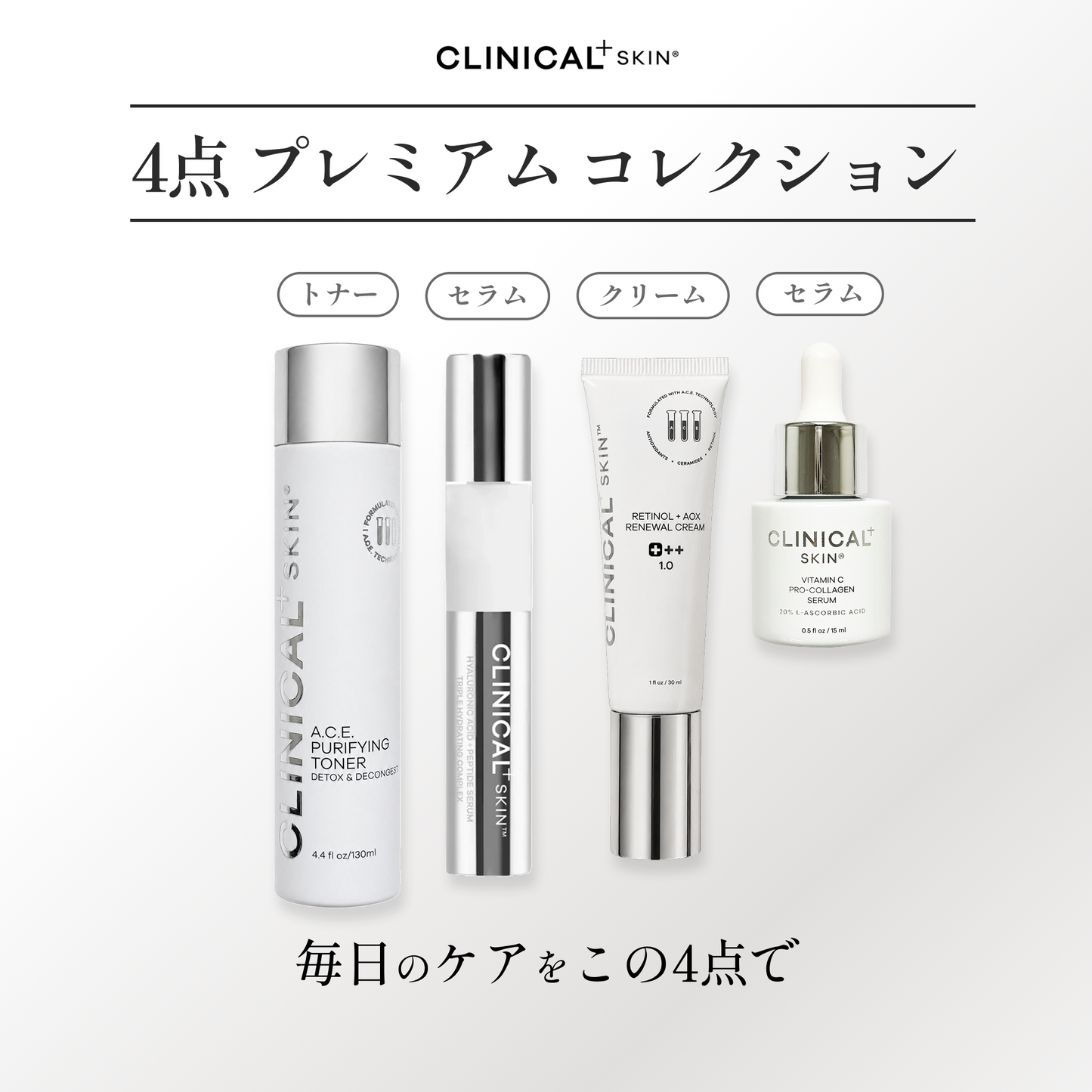 4点 プレミアム コレクション 「Clinical+ Skin」